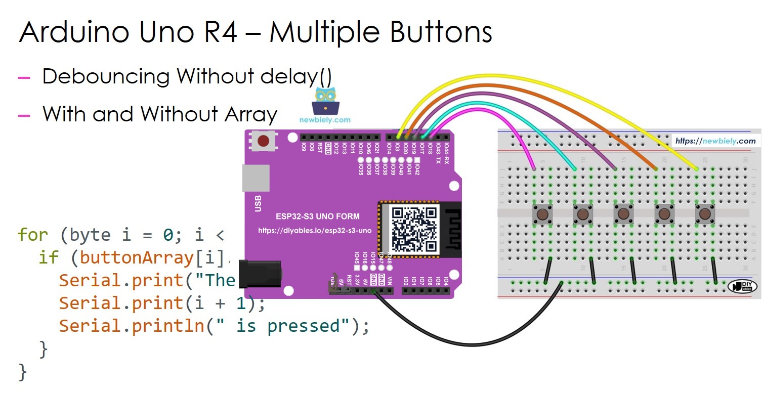 ESP32 S3 Uno multiple button