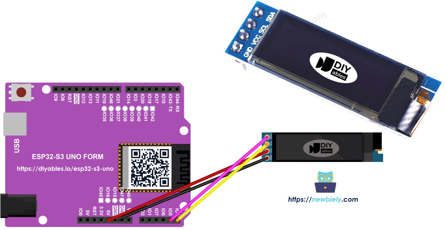 ESP32 S3 Uno OLED 128x32