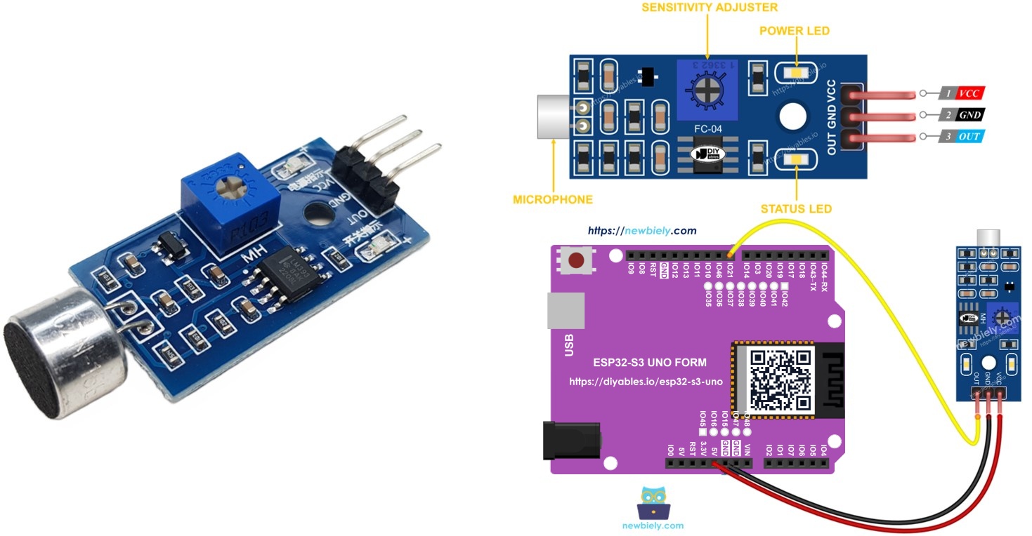 ESP32 S3 Uno SOUND SENSOR