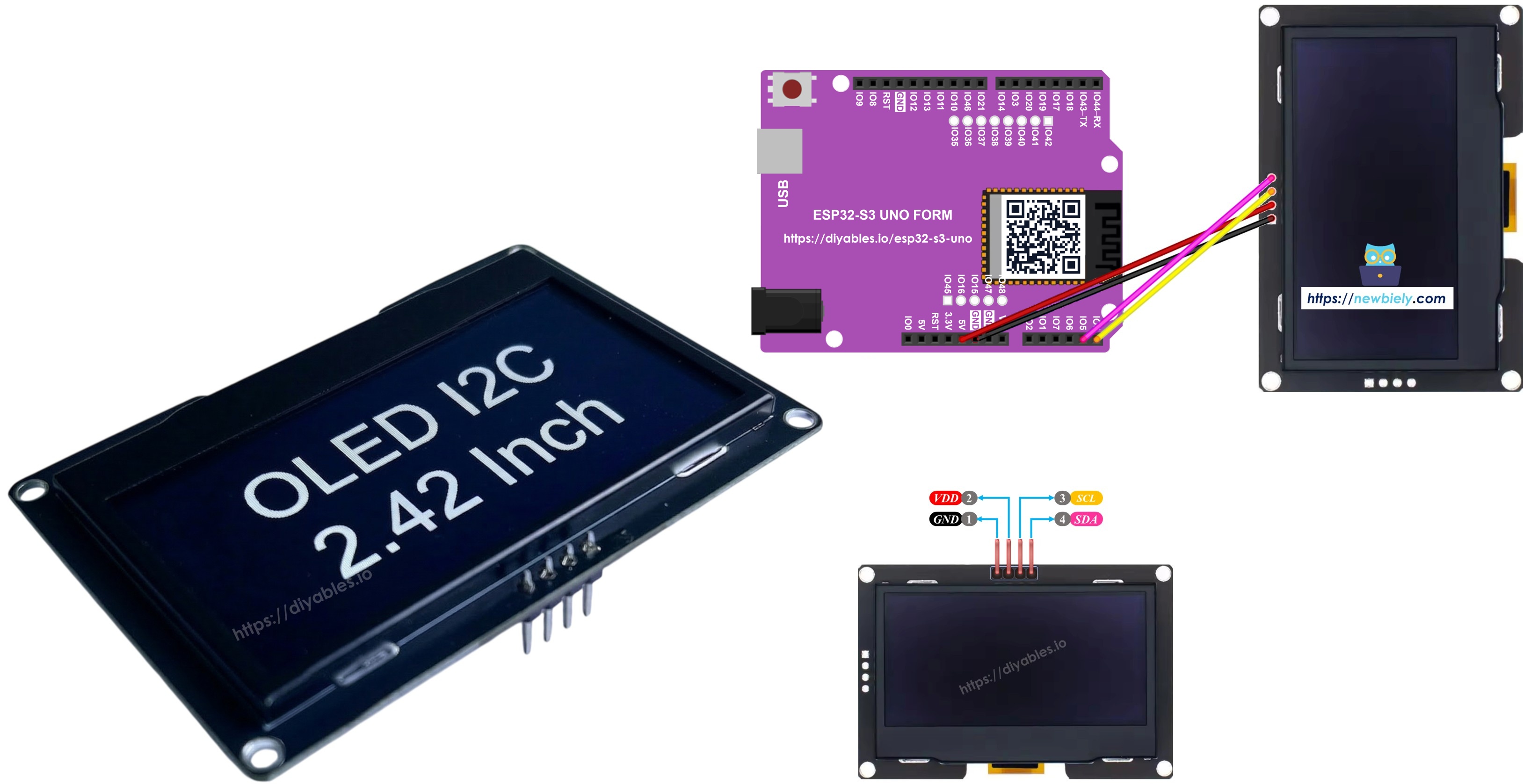 ESP32 S3 Uno SSD1309 OLED 128x64