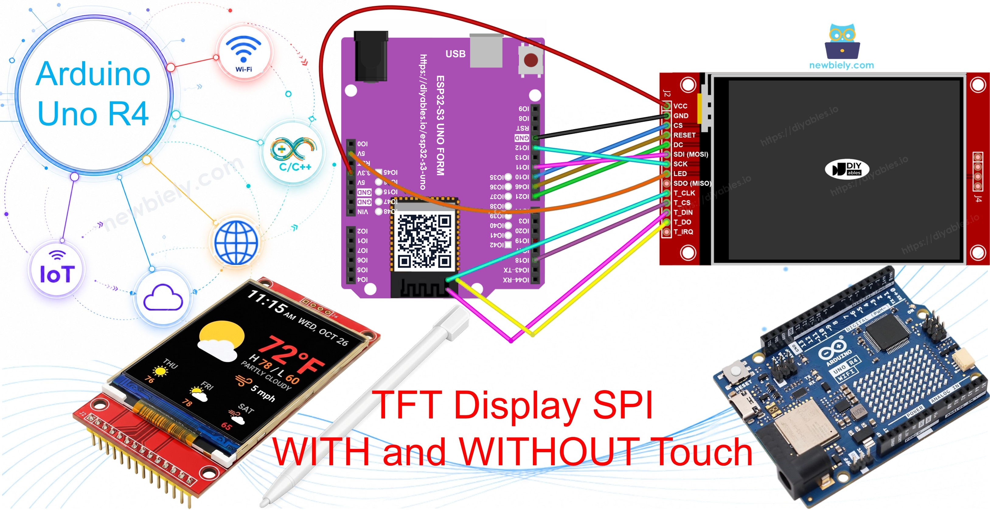 ESP32 S3 Uno SPI TFT display