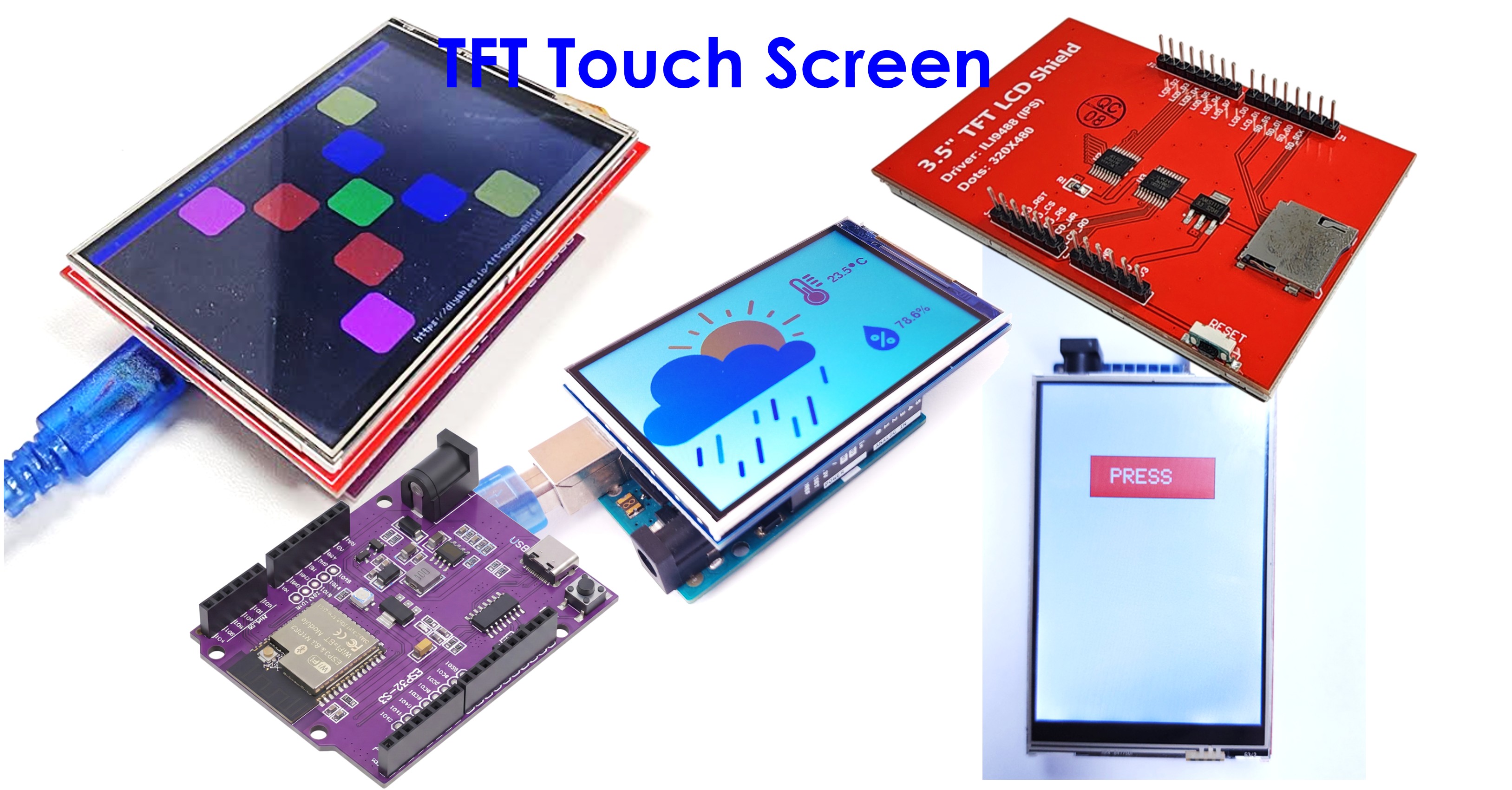 ESP32 S3 Uno TFT LCD touch display
