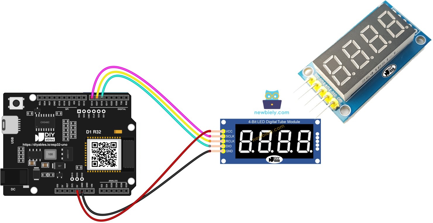 ESP32 Uno 7-SEGMENT DISPLAY