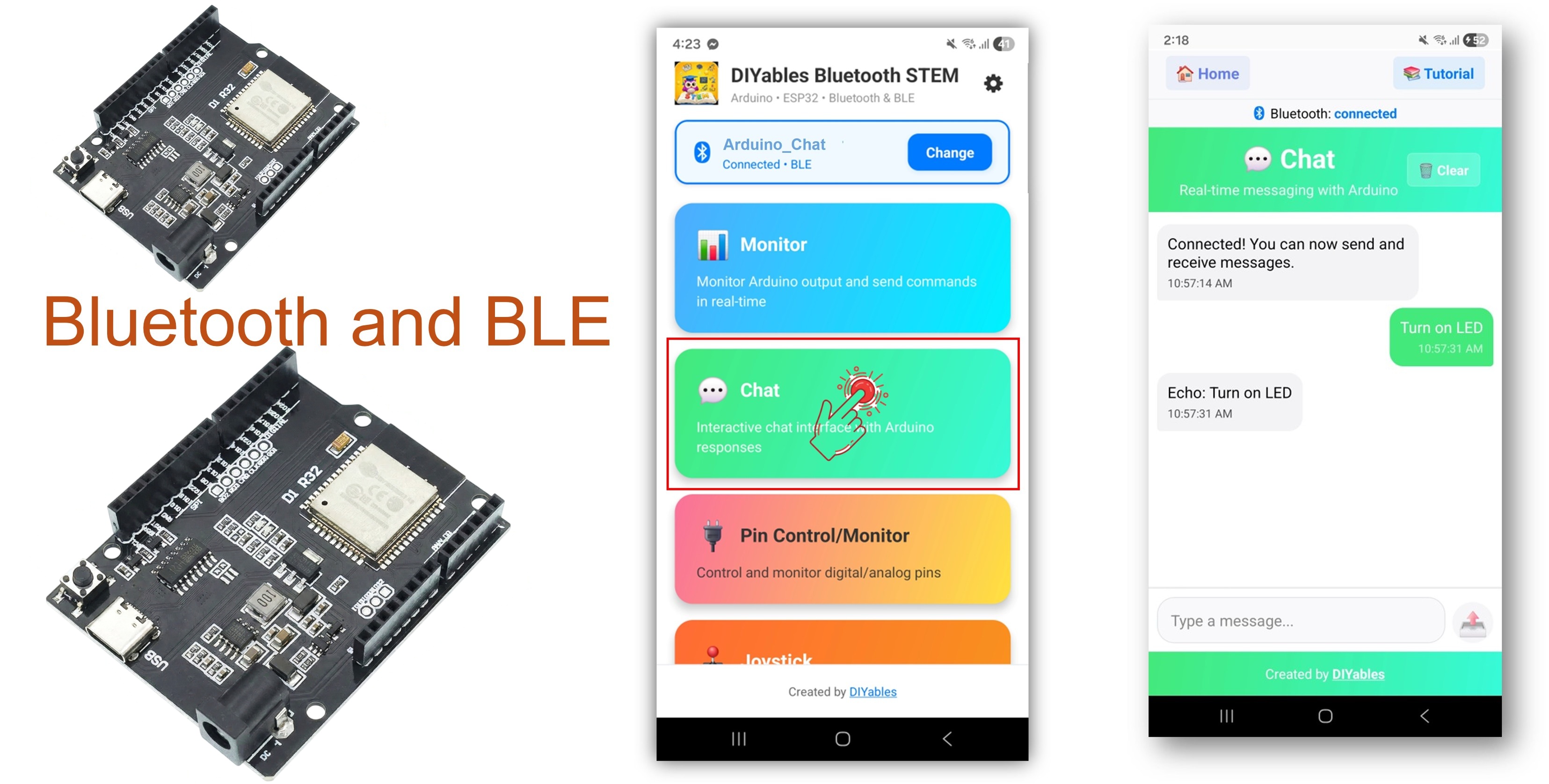 ESP32 Uno Bluetooth chat