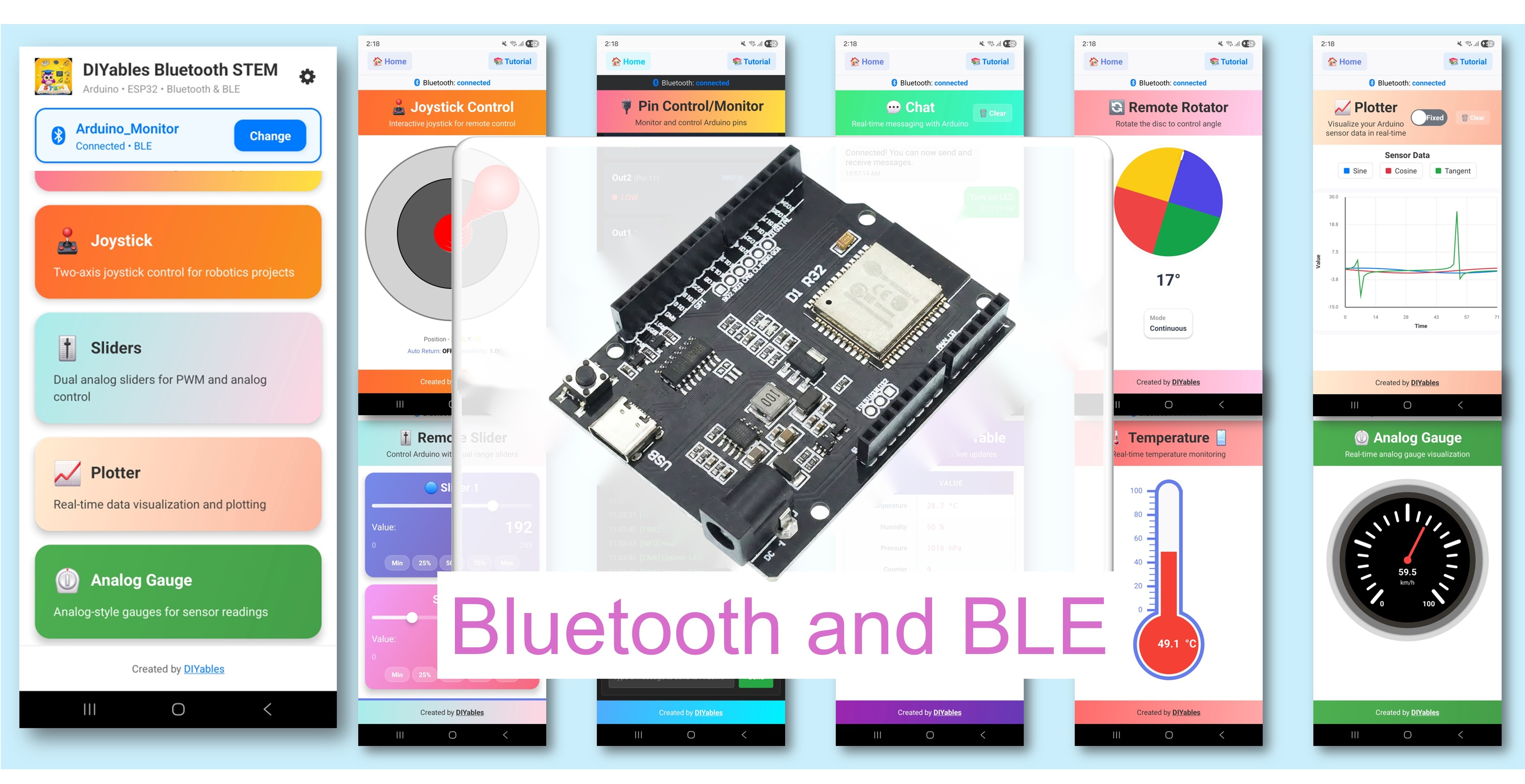 ESP32 Uno Bluetooth multiple apps