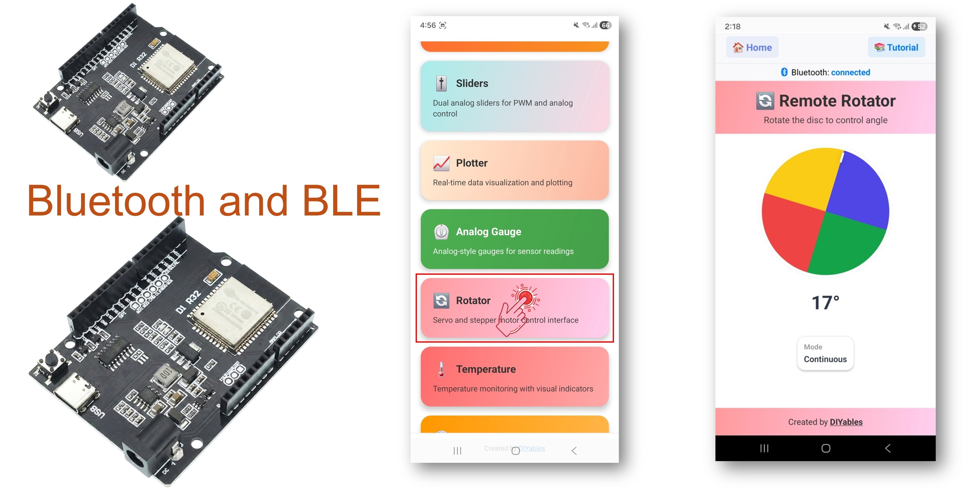 ESP32 Uno Bluetooth rotator