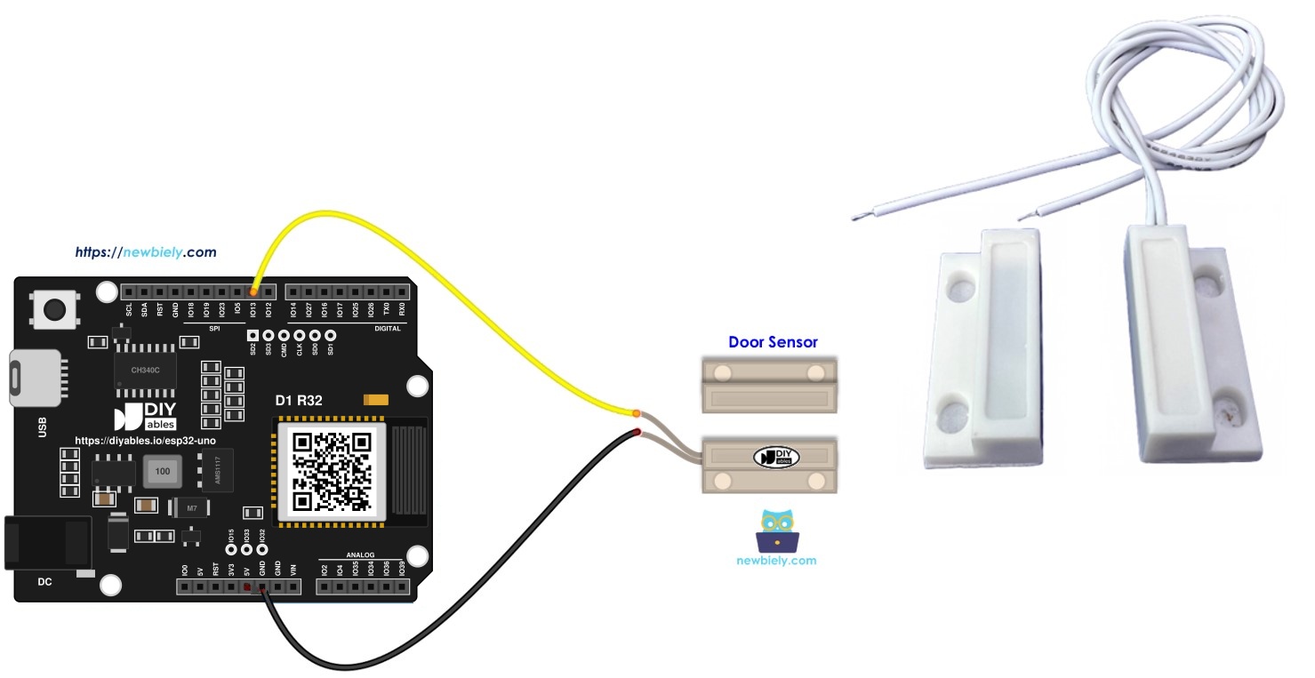 ESP32 Uno door sensor