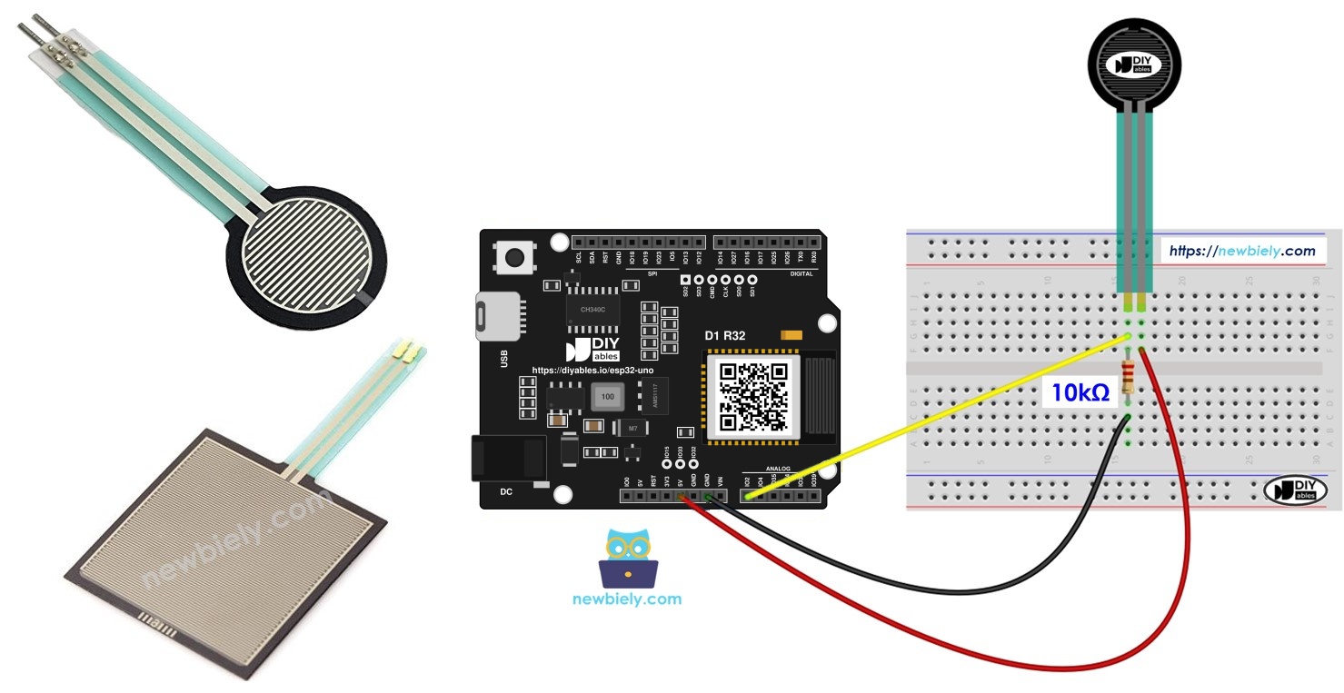 ESP32 Uno FORCE SENSOR