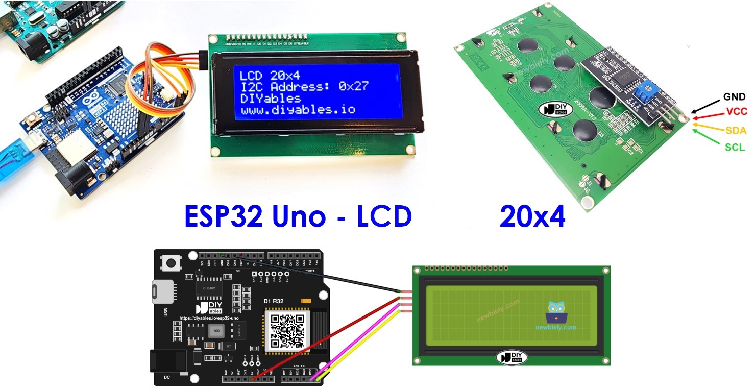 ESP32 Uno LCD 20x4