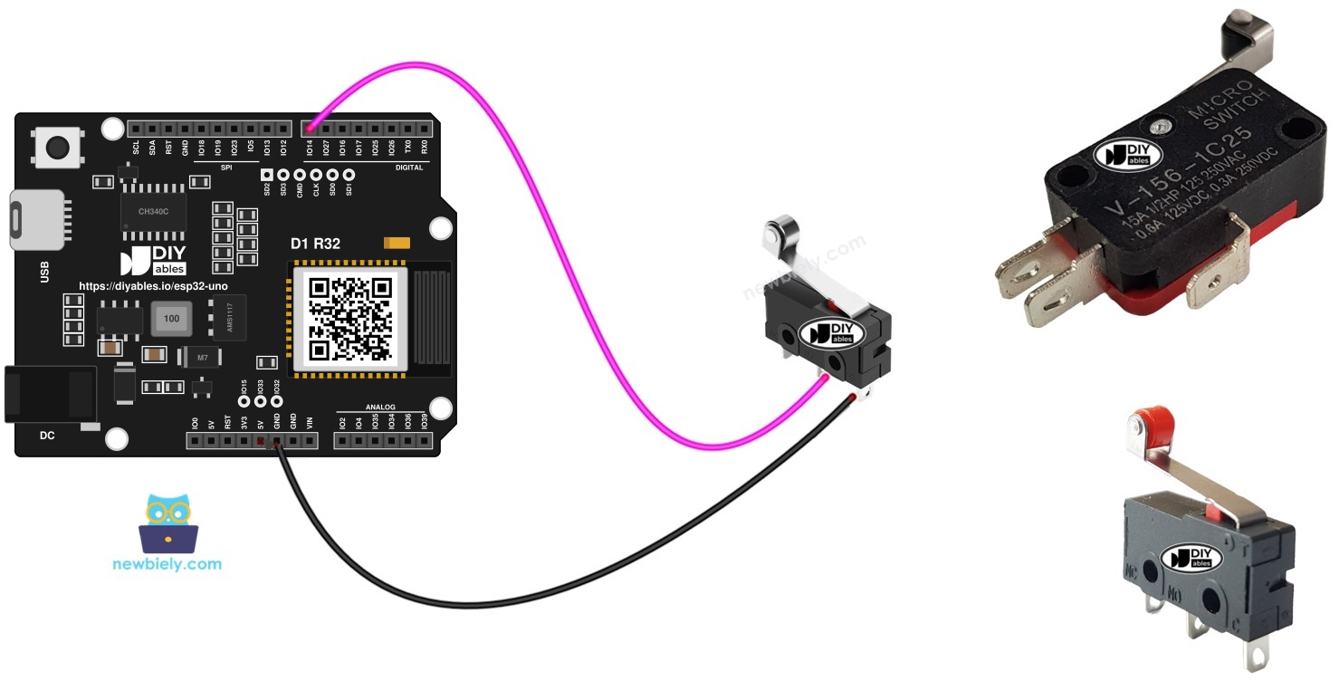ESP32 Uno limit switch
