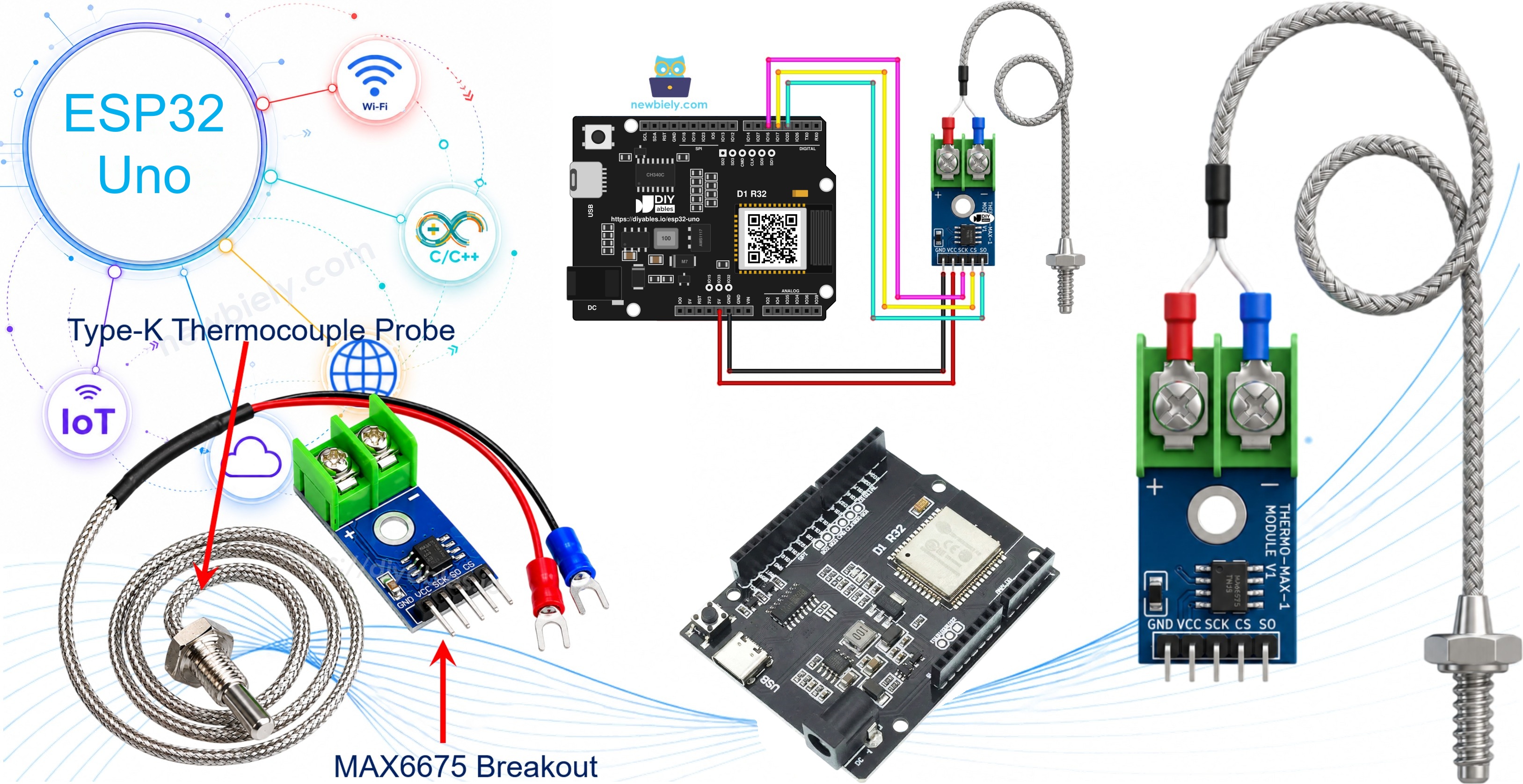 ESP32 Uno MAX6675 thermocouple