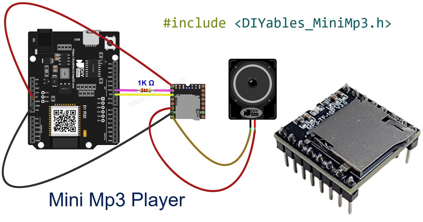 ESP32 Uno mini mp3 player