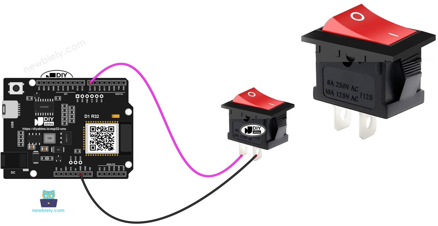 ESP32 Uno ON/OFF switch