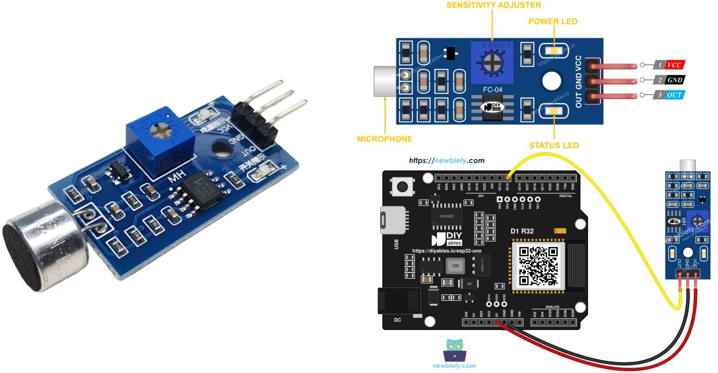 ESP32 Uno SOUND SENSOR