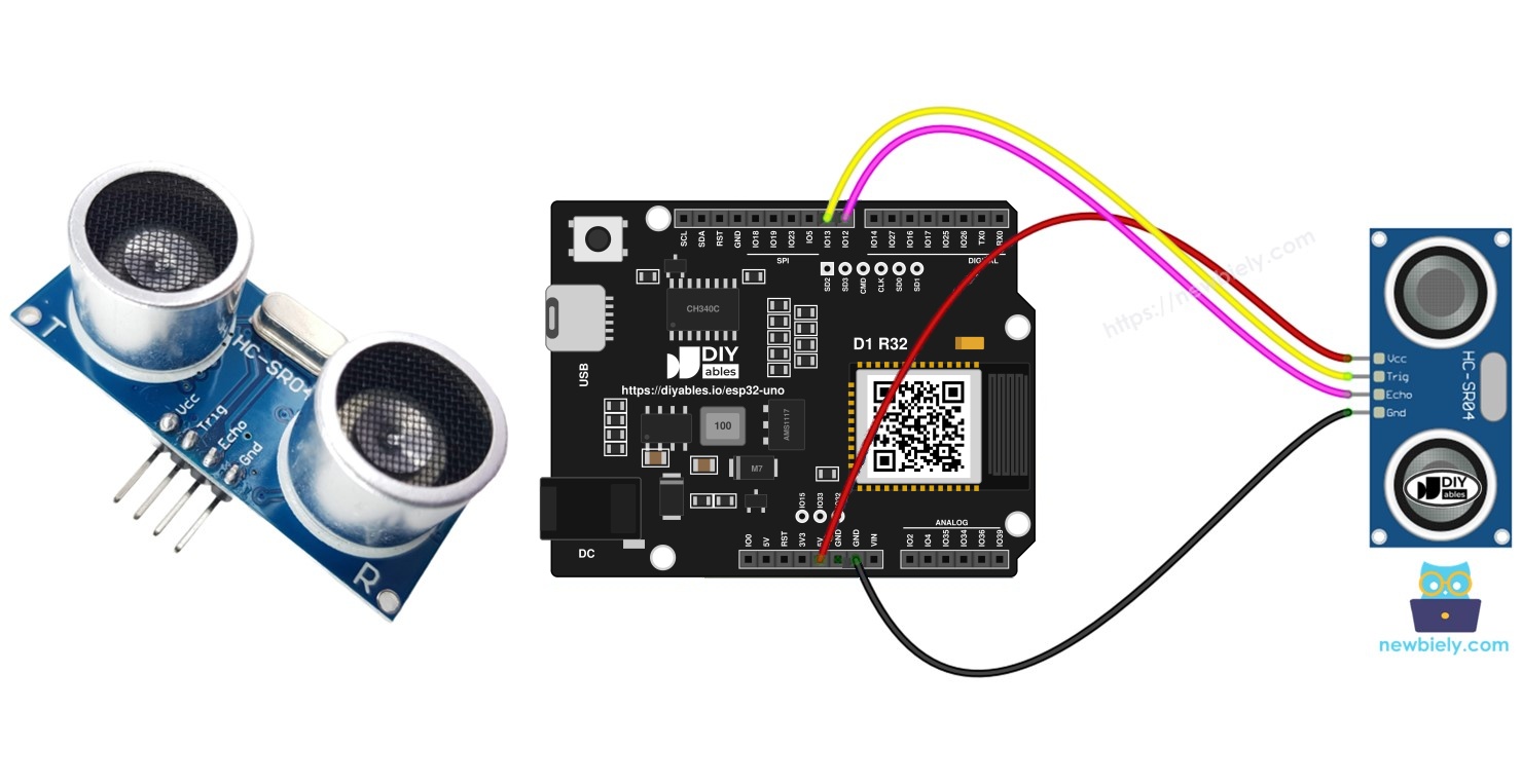ESP32 Uno ULTRASONIC SENSOR