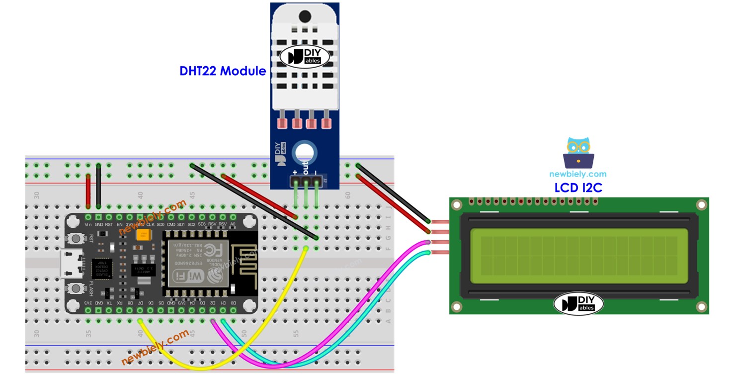 ESP8266 - Humidity Sensor - LCD | ESP8266 Tutorial