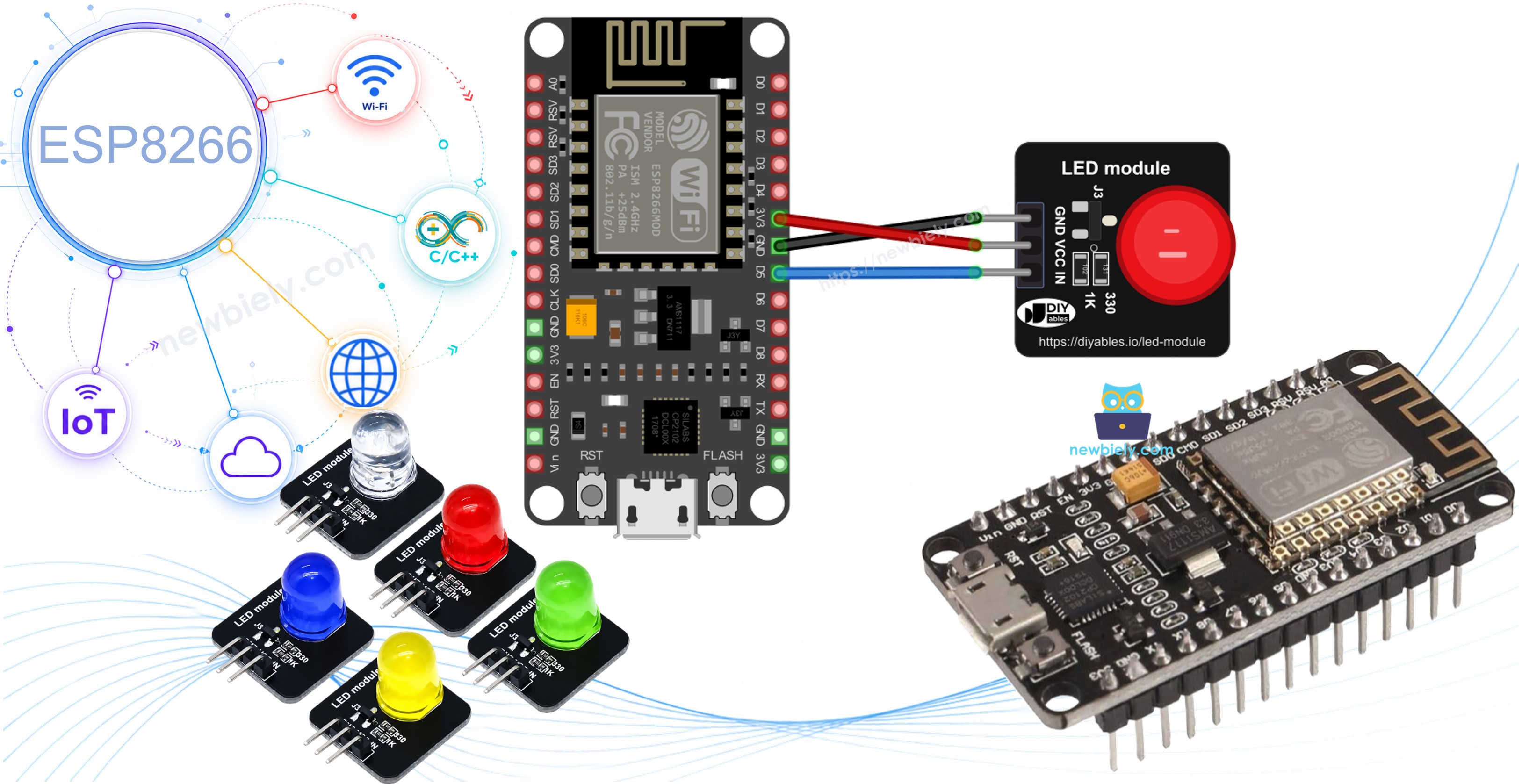 ESP8266 NodeMCU NodeMCU LED module