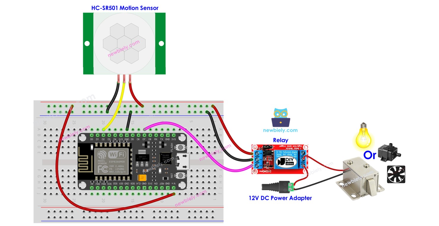 ESP8266 Motion Sensor Relay ESP8266 Tutorial