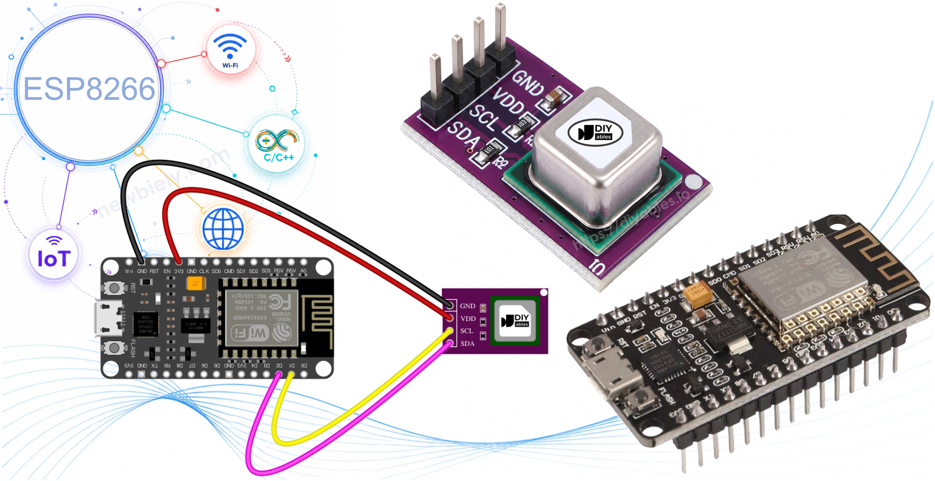ESP8266 NodeMCU SCD40 CO2 sensor
