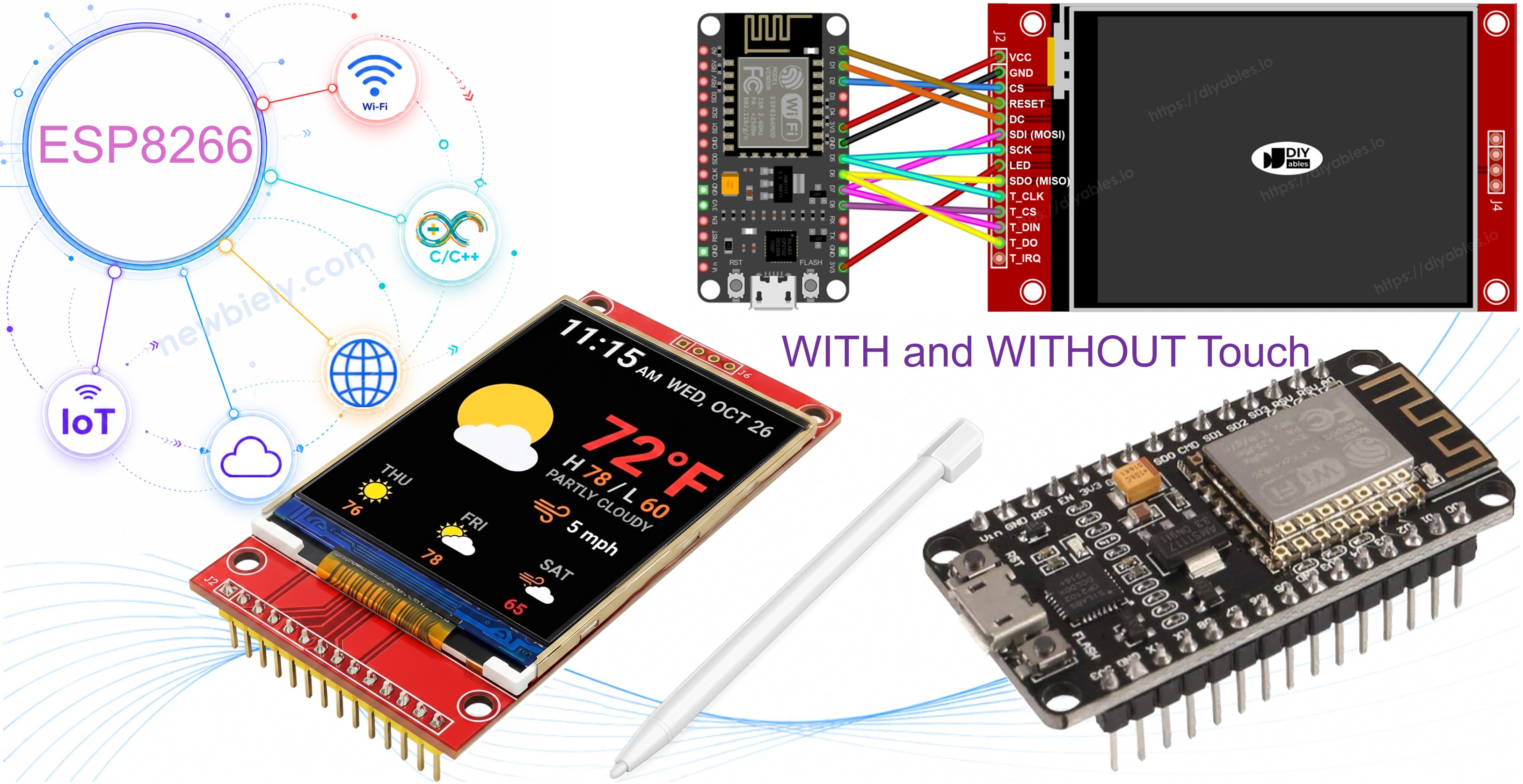 ESP8266 NodeMCU TFT SPI Display