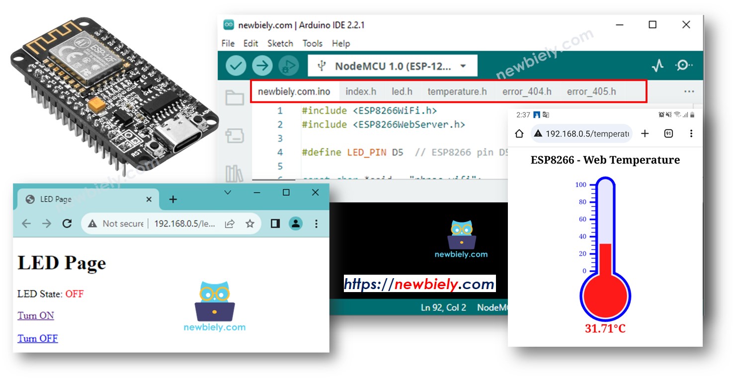 ESP8266 NodeMCU web browser