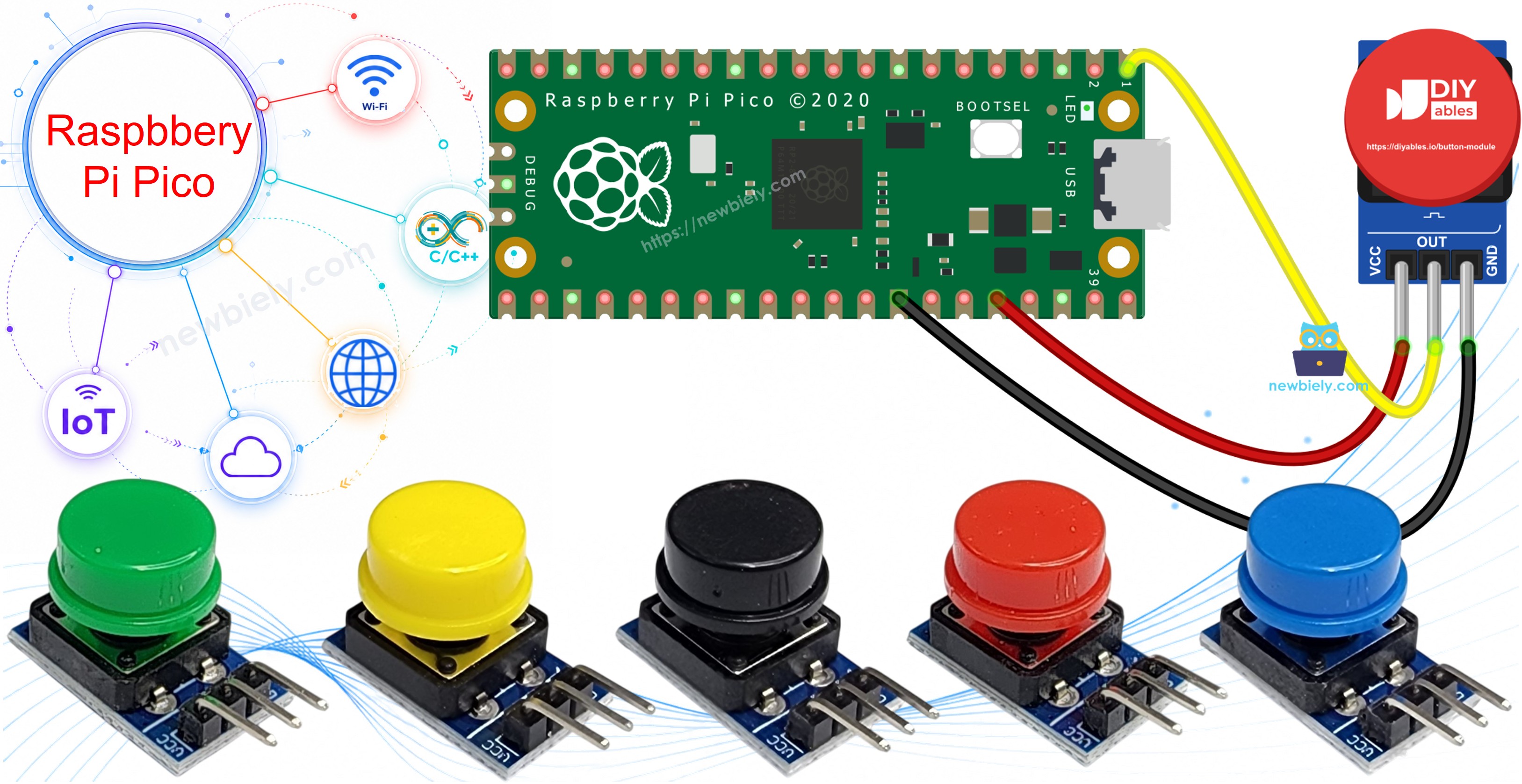 Raspberry Pi Pico and button module
