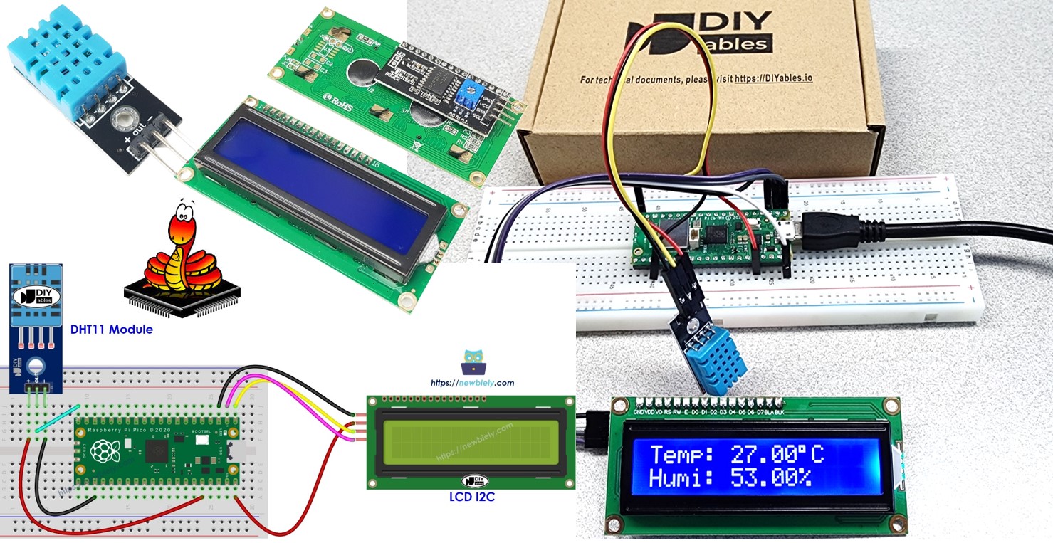 Raspberry Pi Pico DHT11 LCD I2C