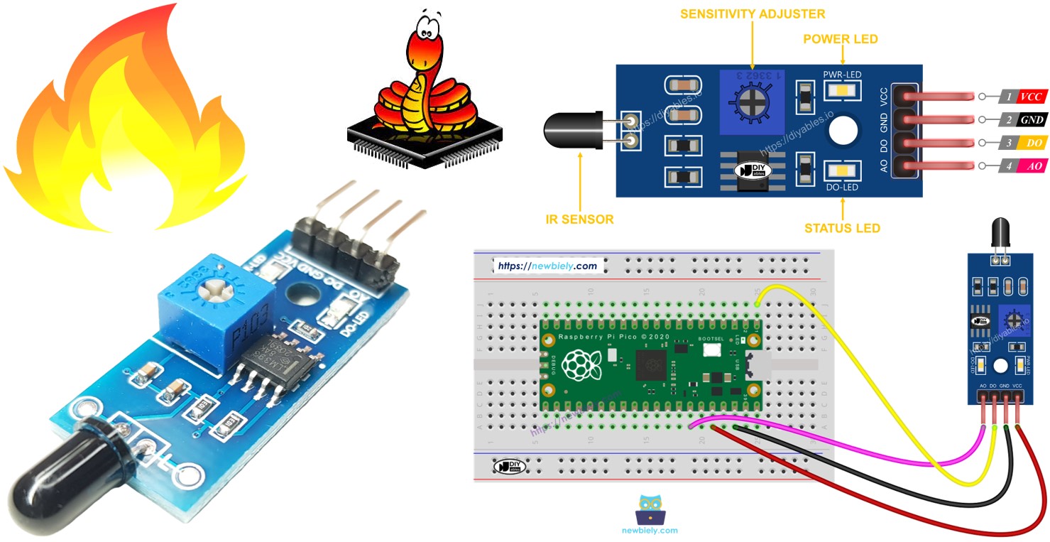 Raspberry Pi Pico FLAME SENSOR