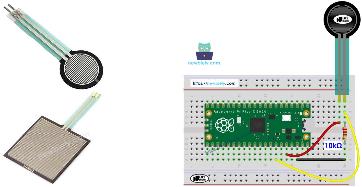 Raspberry Pi Pico and force sensor