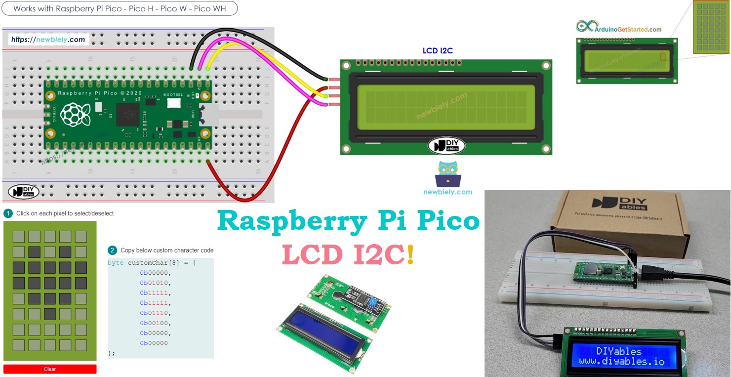 Raspberry Pi Pico and 16x2 LCD I2C