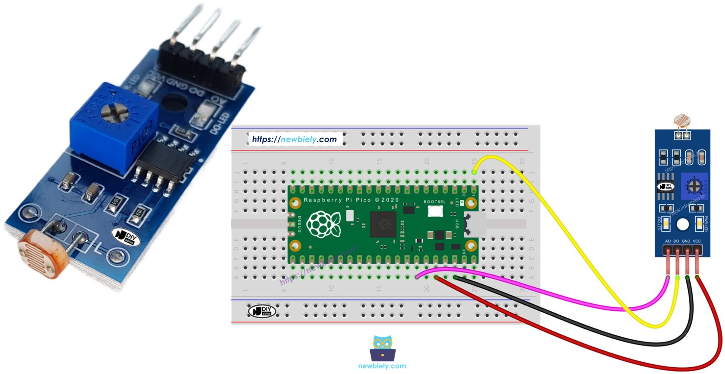 Raspberry Pi Pico LDR Light Sensor Module