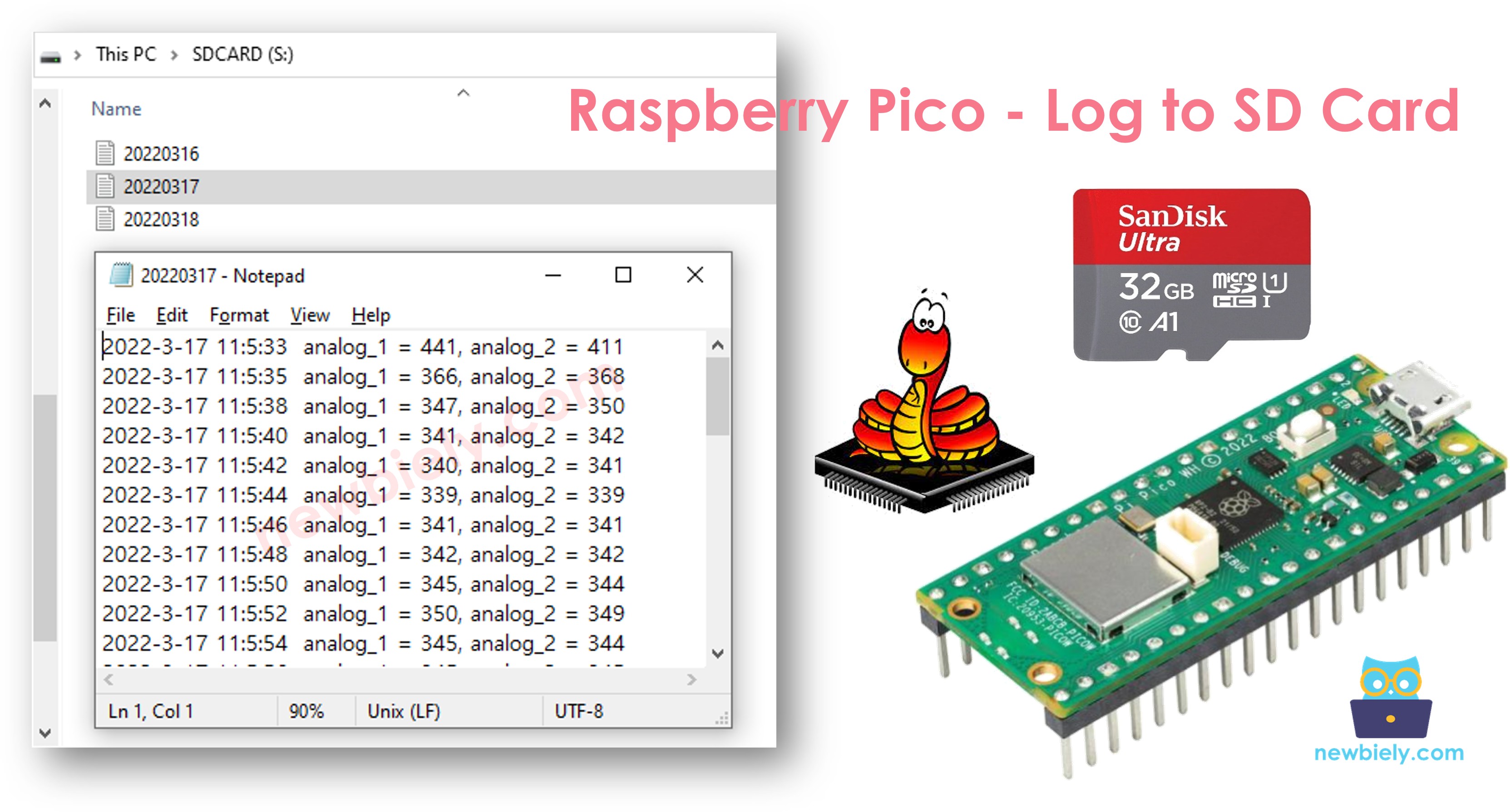Raspberry Pi Pico Log to Micro SD Card