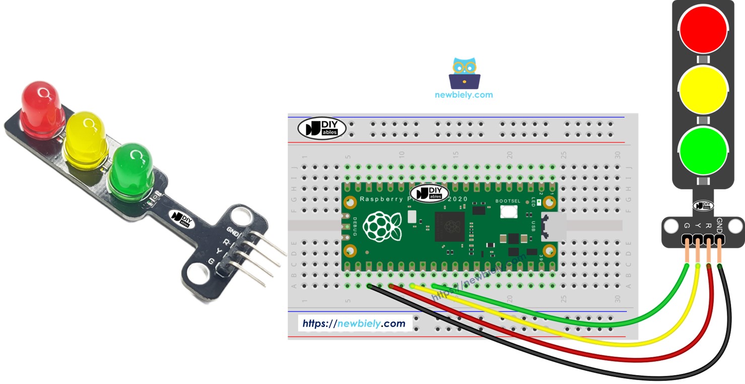 Raspberry Pi Pico traffic light