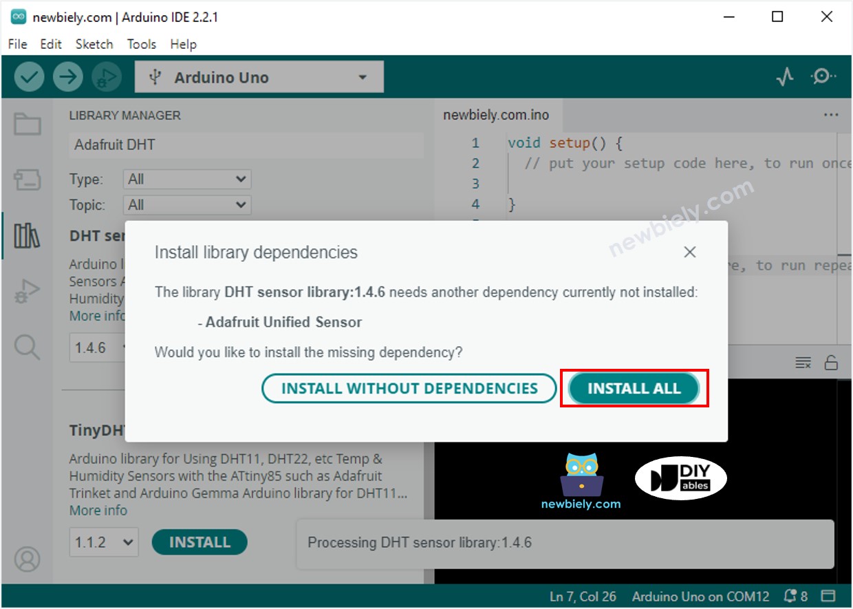 ESP8266 NodeMCU Adafruit Unified sensor library