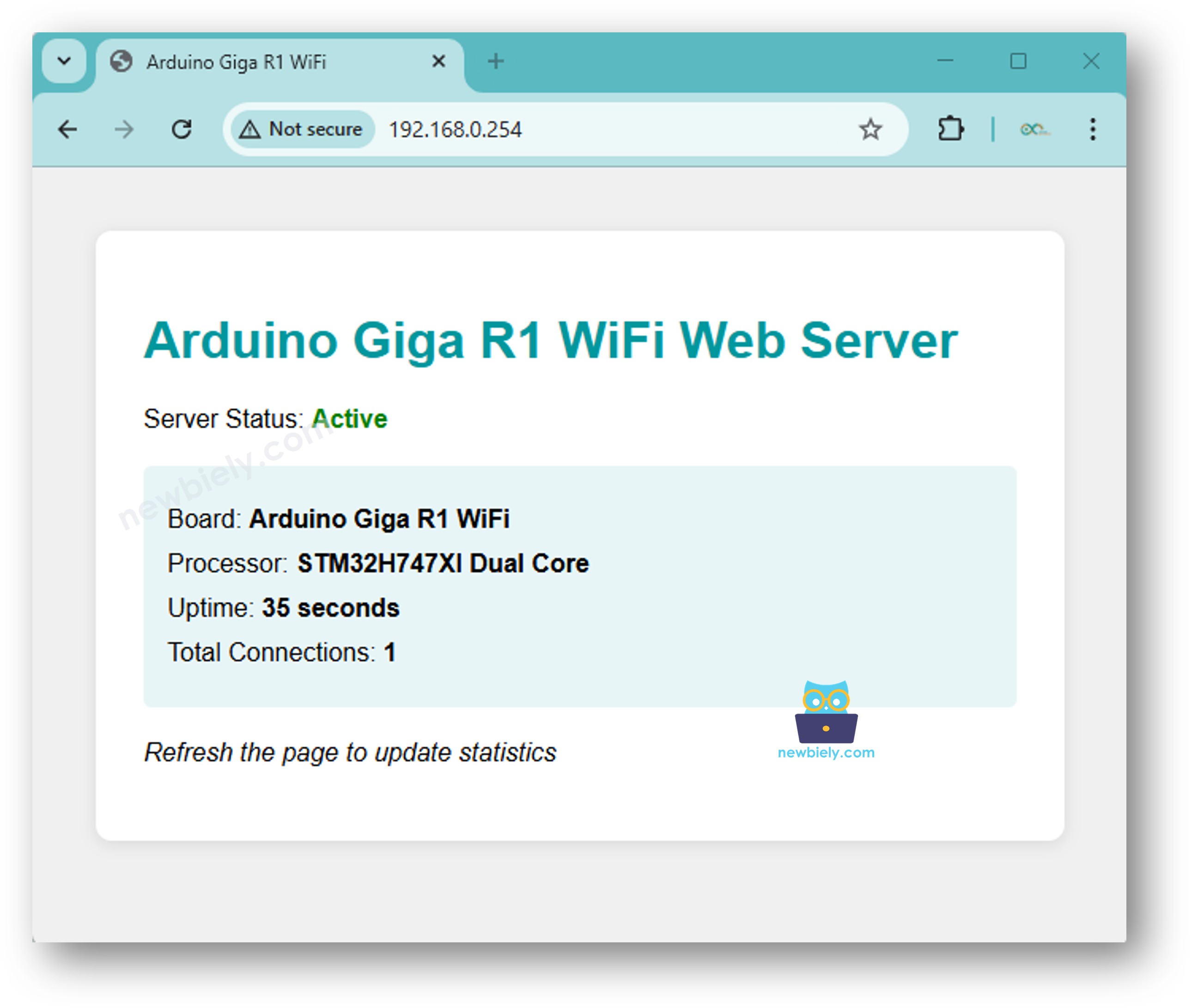 Arduino Giga R1 WiFi Web Server