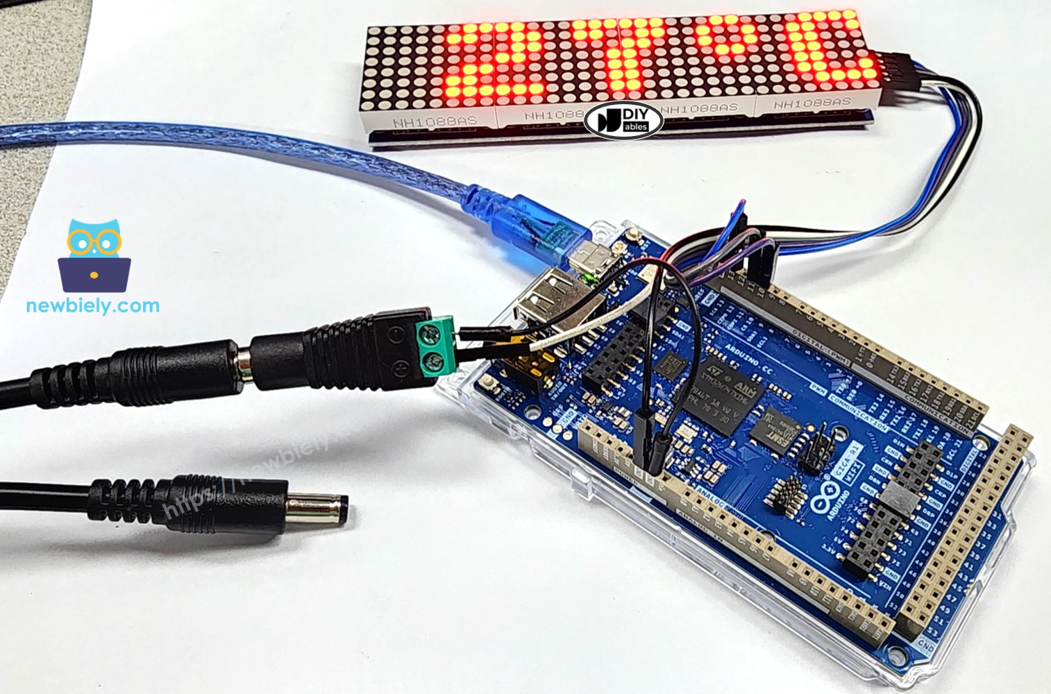 Arduino MicroPython LED matrix display text