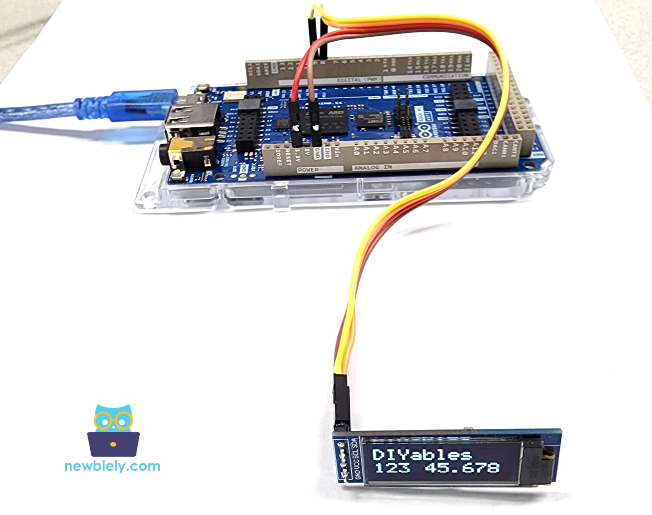 Arduino MicroPython OLED display text, integer and float number