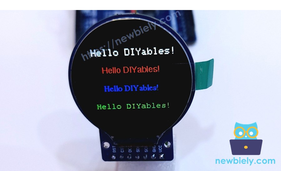 Arduino MKR WiFi 1010 Round Circular TFT LCD Display Screen External Font