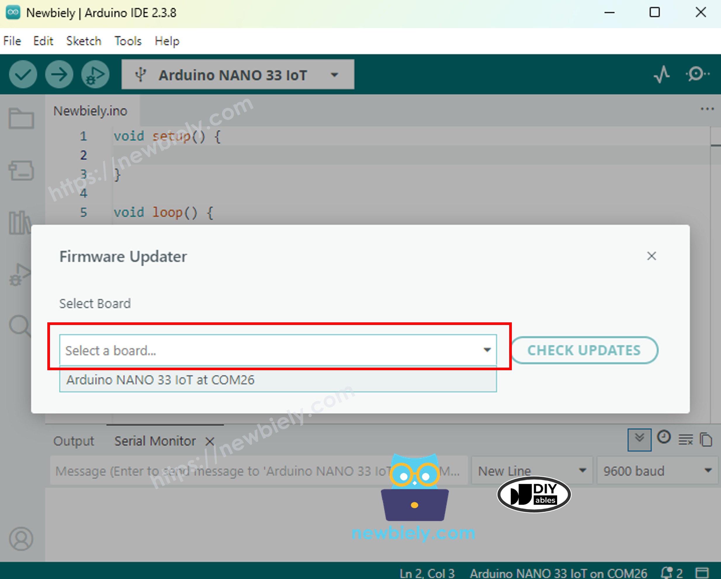 Arduino Nano 33 IoT upgrade Firmware