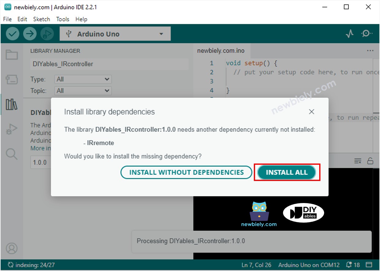 Arduino Nano IRremote library