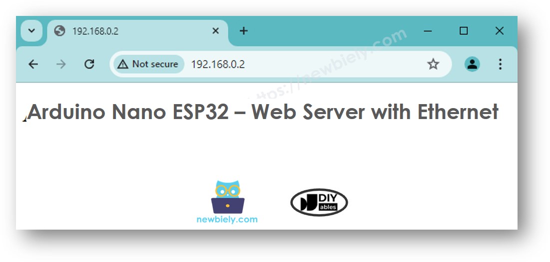 Arduino Nano ESP32 Ethernet Web Server