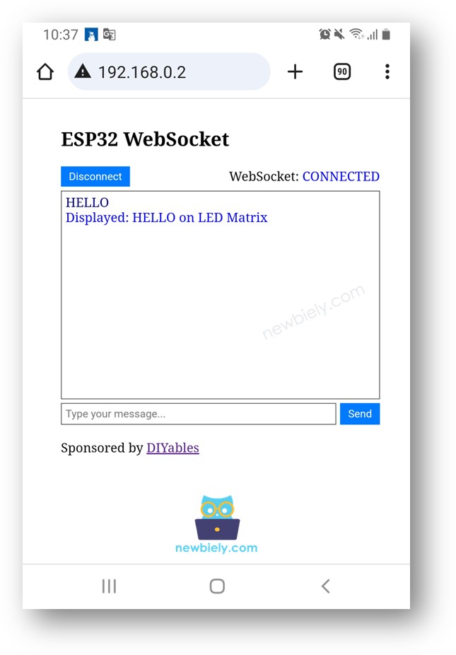 Arduino Nano ESP32 websocket chat server