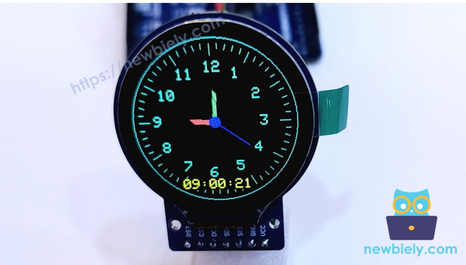 Arduino Nano ESP32 Round Circular TFT LCD Display Screen display Clock Watch