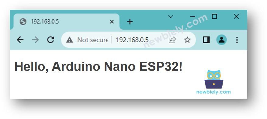 Arduino Nano ESP32 web server