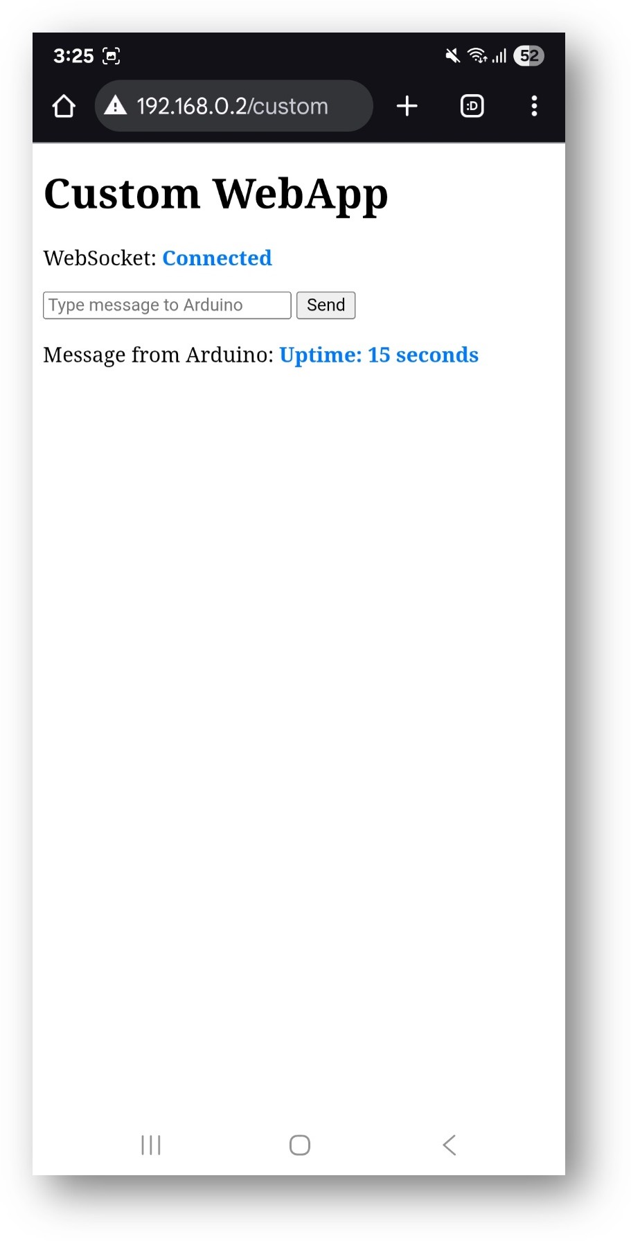 Arduino Nano ESP32 DIYables WebApp Web Custom app