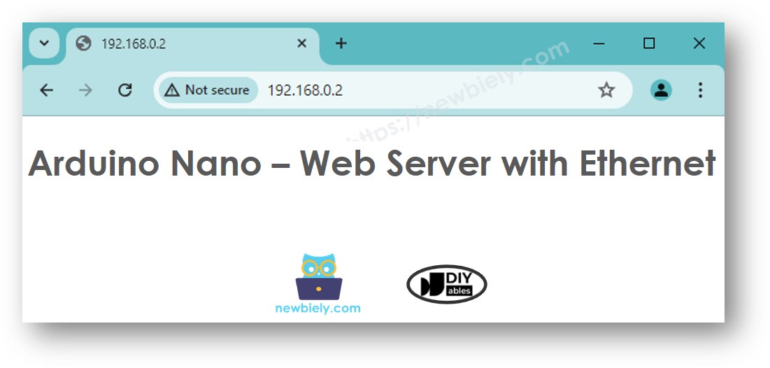 Arduino Nano Ethernet Web Server