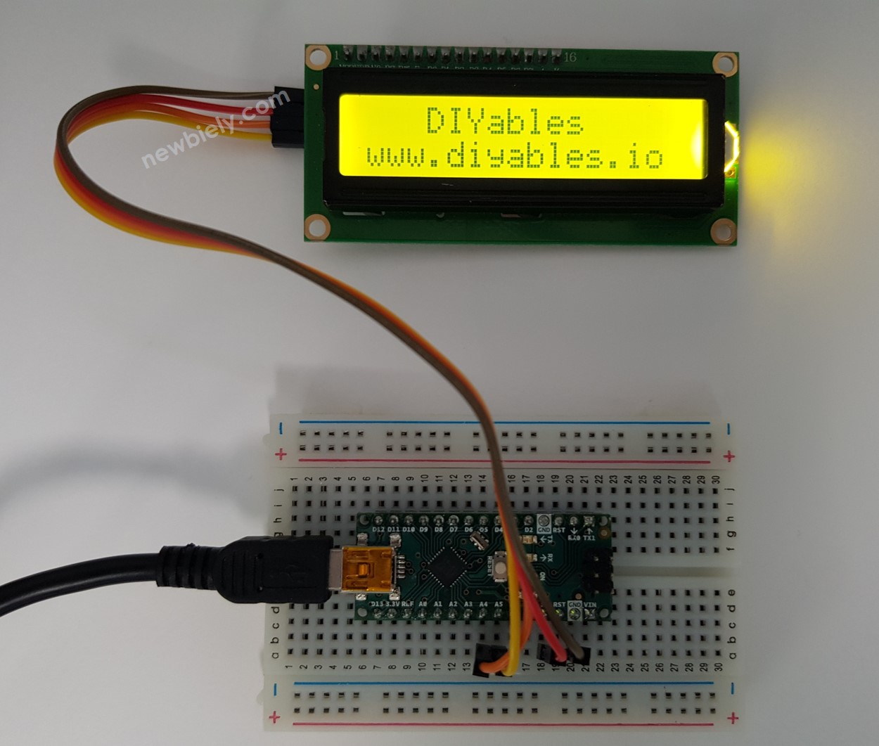 Arduino Nano display text on LCD