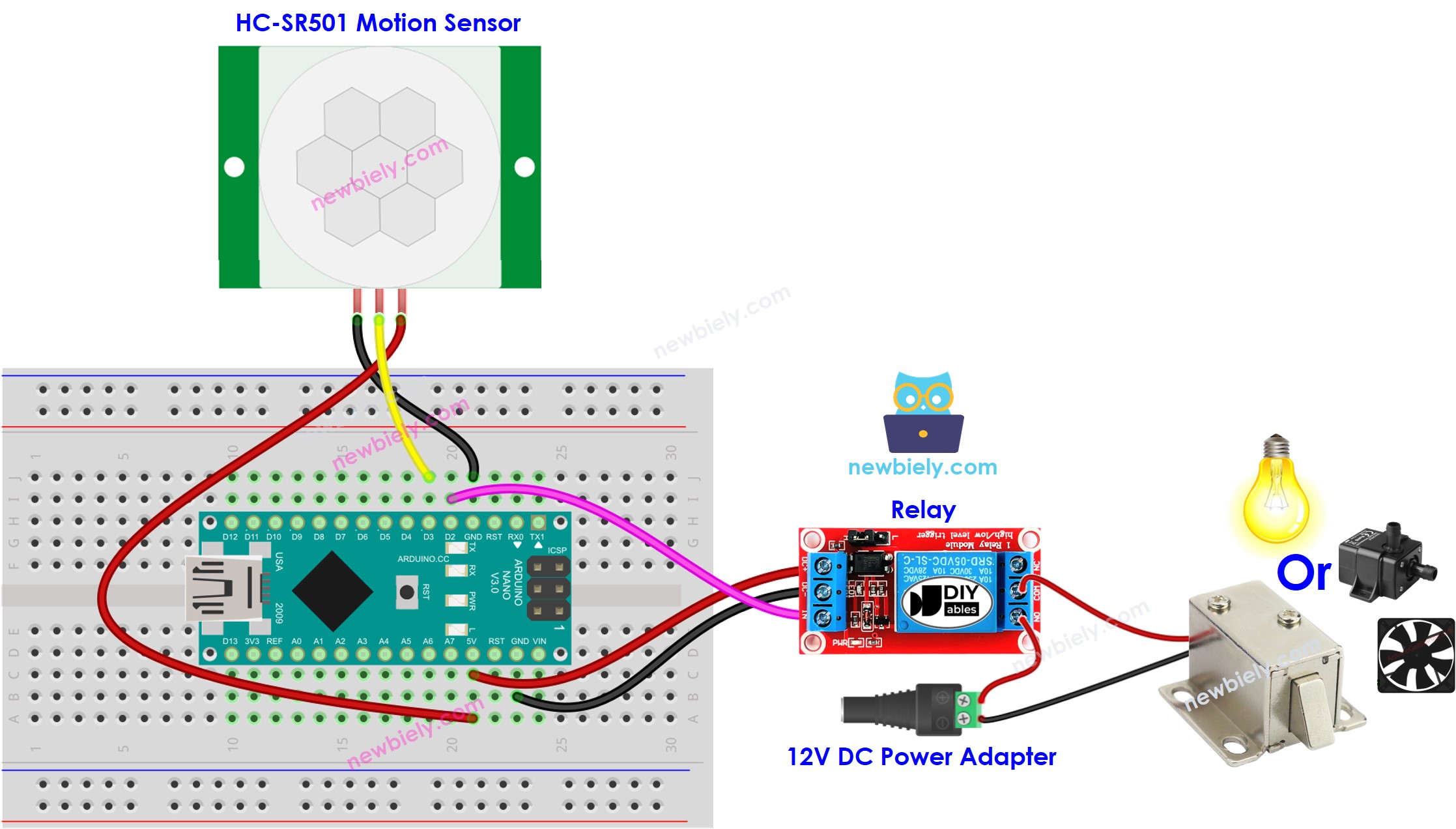 Arduino Nano - Motion Sensor - Relay | Arduino Nano Tutorial