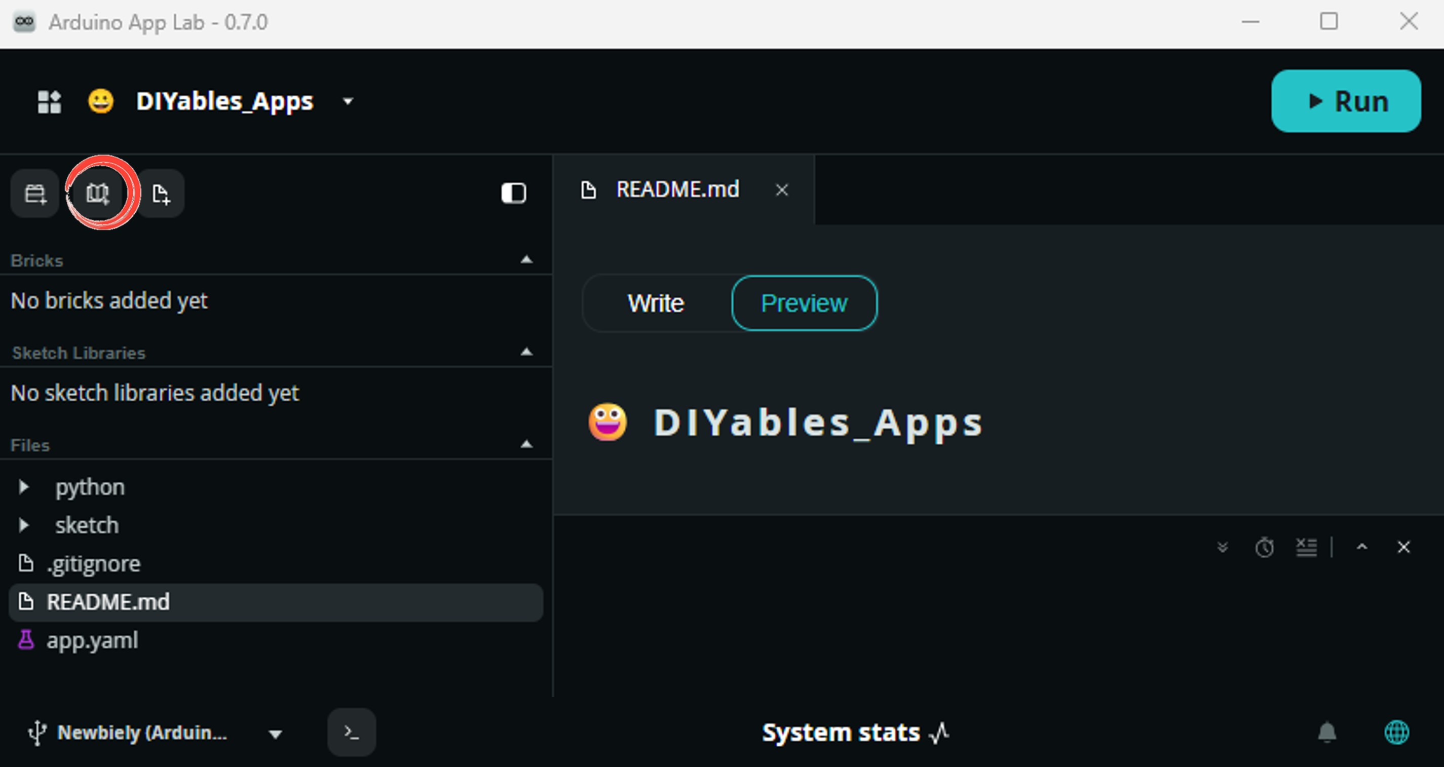 Add sketch library in Arduino App Lab on Arduino UNO Q