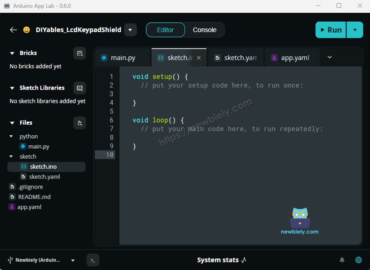 Arduino App Lab App folders and files on Arduino UNO Q